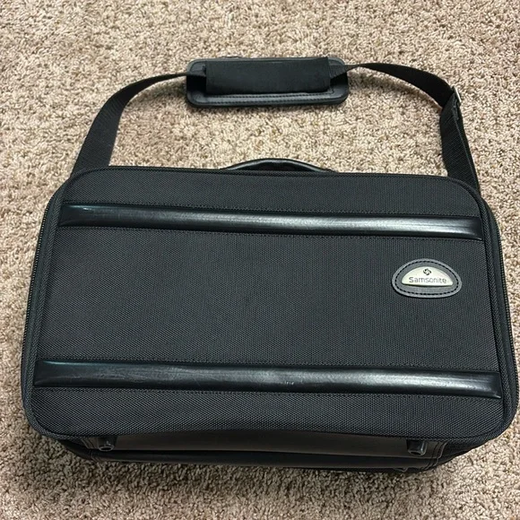 Samsonite Travel Suitcase Briefcase Bag Black with Handle and Detachable Strap - Picture 3 of 13